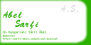 abel sarfi business card