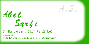abel sarfi business card